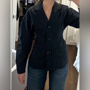 Women's Black Pinstripe Jacket